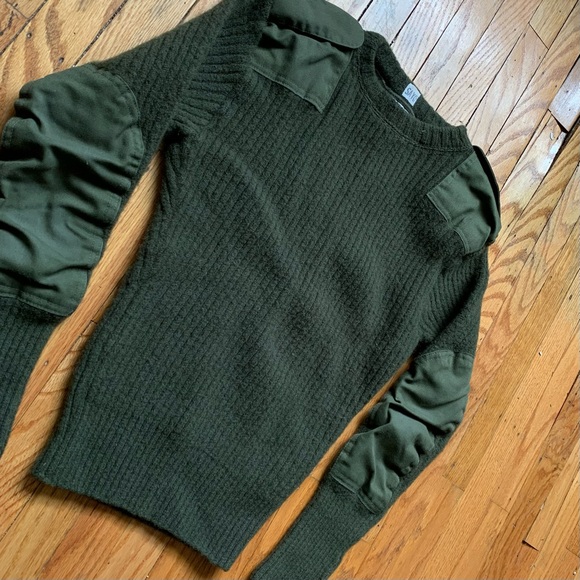 DSCP Valor Collection %100 Wool War Fighter Army Green Sweater Made In U.S.A. - Picture 9 of 11